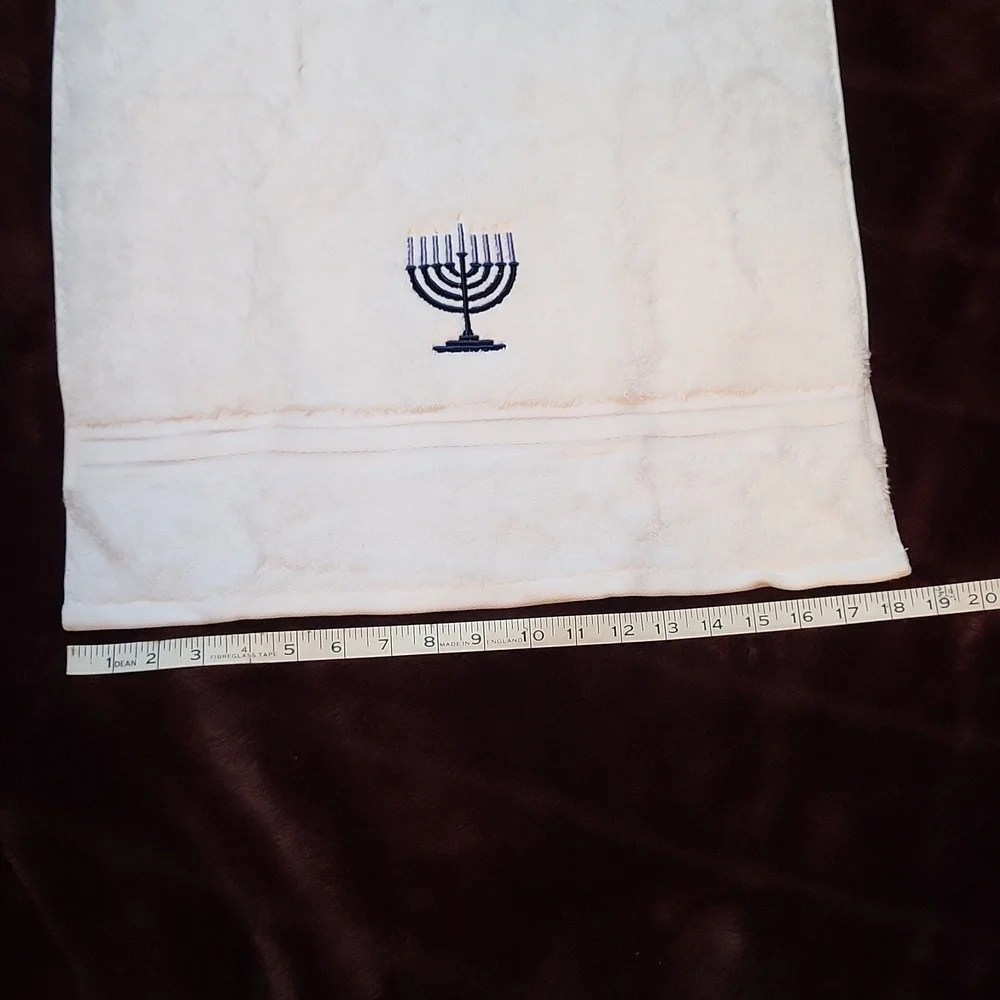 NWOT 100% Cotton Menorah Hand Towels- 2 Towels For @celinecote489 - Picture 9 of 10
